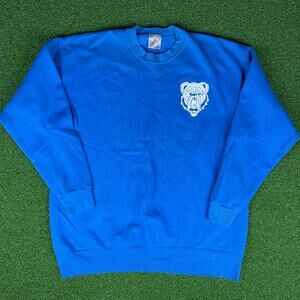 Vintage Ben Bulldog Oneita Blue Crew Neck Fleece Sweatshirt Sz XL